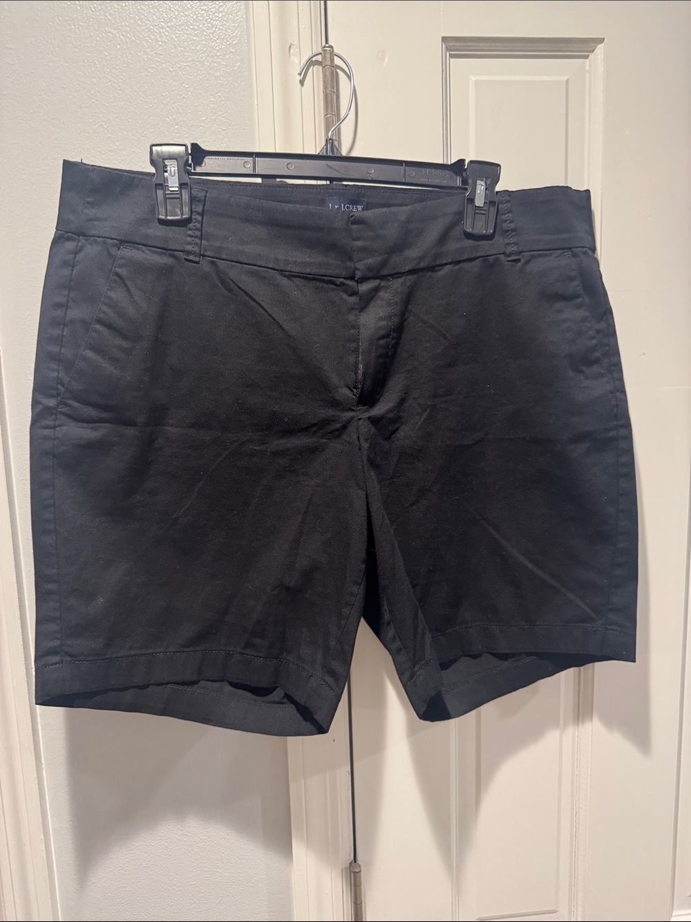 J. Crew Black Cotton Stretch Bermuda Shorts
